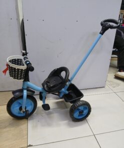 Tricycle with Push Handle and Basket