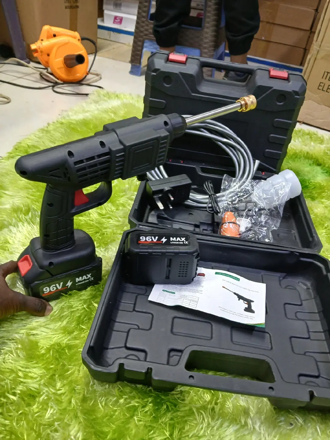 96V cordless pressure washer gun
