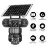 triple lens 4G CCTV Camers