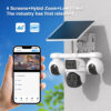 4G Solar Security Camera 4 Lens 8MP Hybrid Zoom